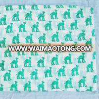 Beautiful Animal Printed Indian Wholesale Natural Cotton White Running Fabric